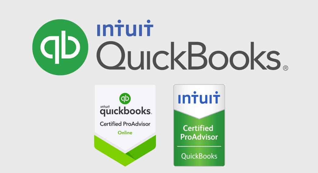 Intuit QuickBooks® Certified ProAdvisor desktop and online color logo on the Accounting Software page for Adcon Business Solutions